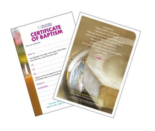 Picture of Certificate of Baptism