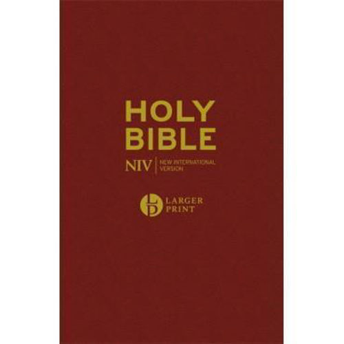 Picture of NIV Larger print hardback Bible Burgundy