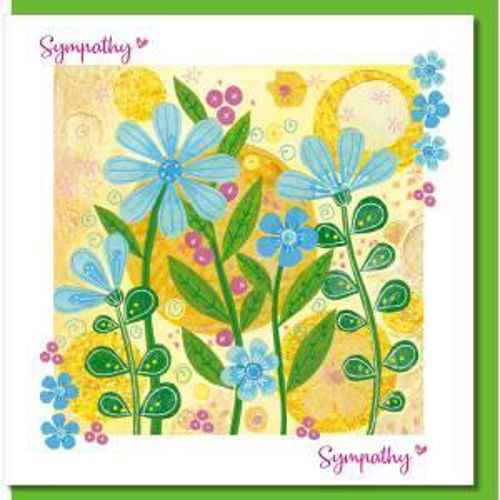 Picture of Sympathy  Yellow flowers Greetings Card