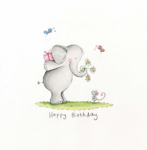 Picture of Birthday Elephant & Mouse Card