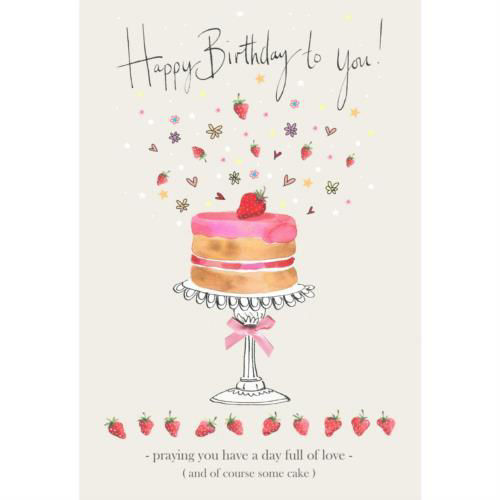 Picture of Birthday Strawberry cake Card