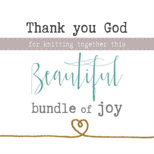 Picture of Thank you God New Baby Card