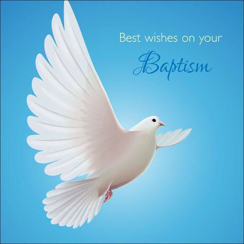 Picture of Baptism Dove Greetings Card