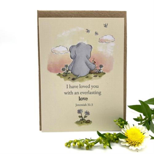 Picture of Love Elephant Keepsake Card