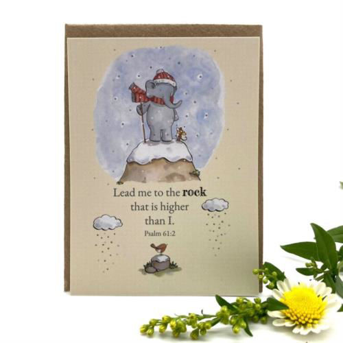 Picture of Lead me to the Rock Elephant Keepsake Card