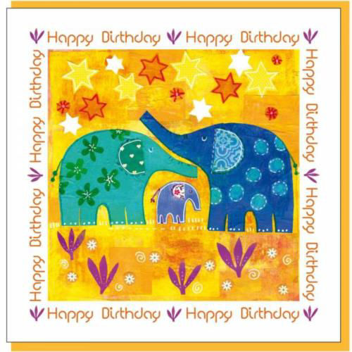 Picture of Elephant Birthday Greetings Card