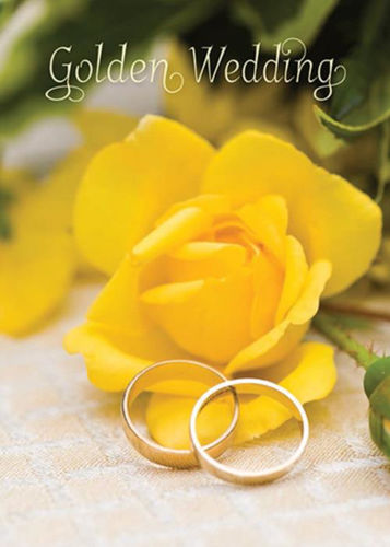 Picture of Anniversary - Golden - Rose with rings