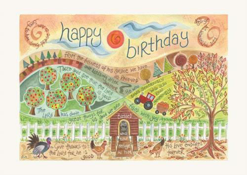Picture of Birthday Farm Design Greetings Card