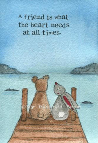 Picture of My Painted Bear Greetings Card - What the heart needs