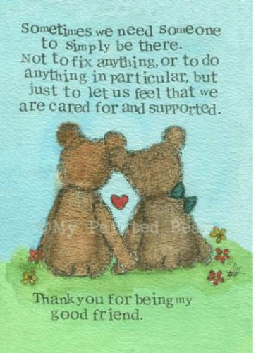 Picture of My Painted Bear Greetings Card - My Good Friend