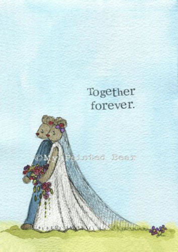 Picture of My Painted Bear Greetings Card - Together forever