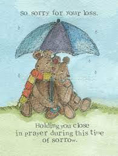 Picture of My Painted Bear Greetings Card - Holding you close (Sympathy)