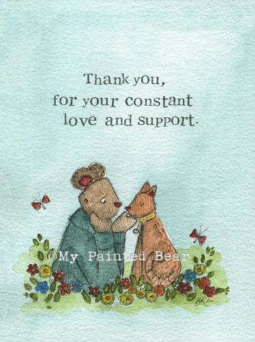 Picture of My Painted Bear Greeting Card - Constant Love